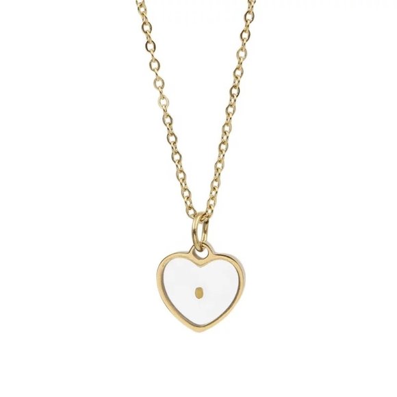 18k Gold Mustard Seed Faith Heart Necklace - Picture 3 of 9